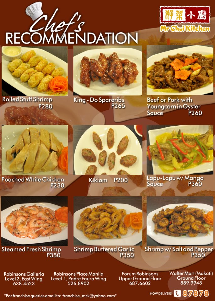Mr Choi Kitchen Menu Mr Choi Kitchen Menu