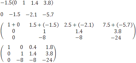paso 4 para resolver un sistema de ecuaciones en tres variables con el método gauss-joran
