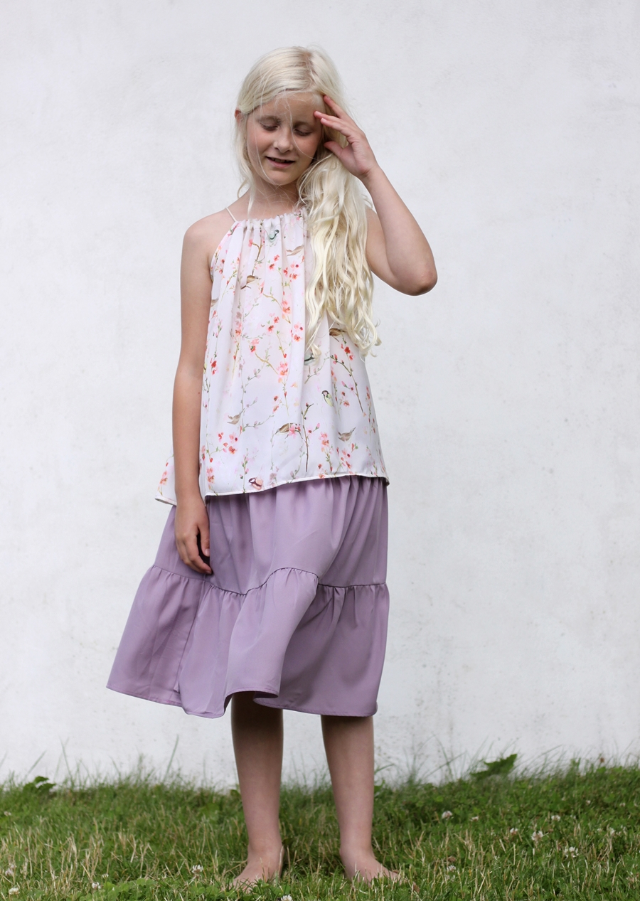 Groovybaby....and mama Ikatee Blouse Majorque (and a tiered skirt)