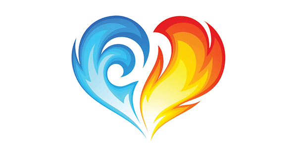 fire and ice heart symbols emoticons cool emoji art to copy