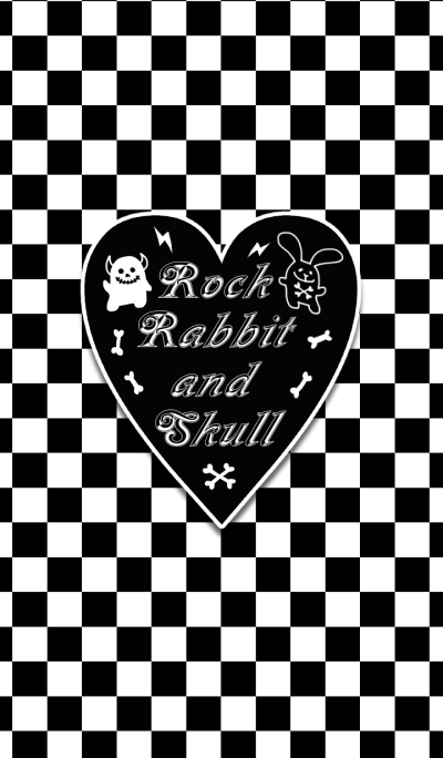 Rock rabbit and skull / cool heart