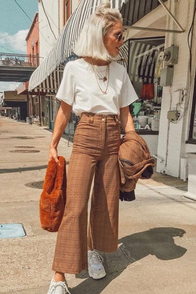 30+ Sexy Fall Outfits Guaranteed To Get You Noticed | Plaid Ankle Pants