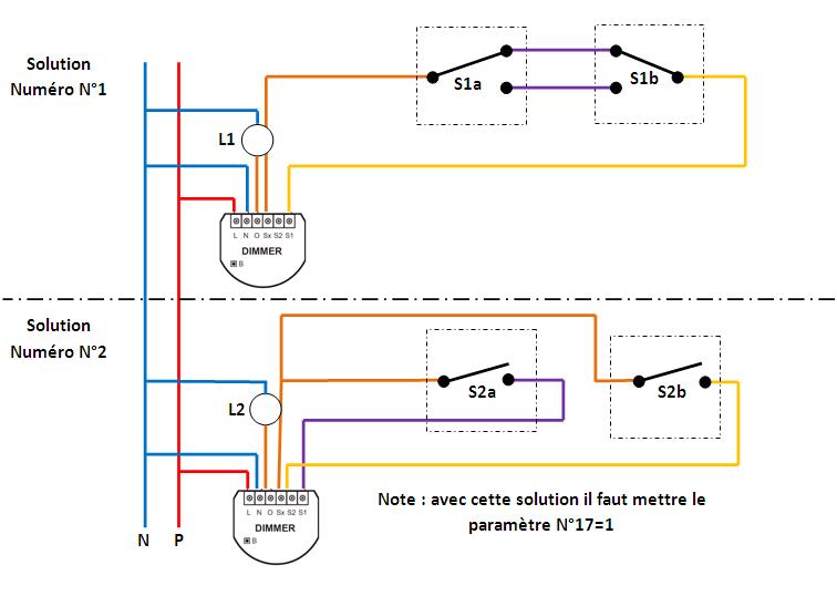 Schema variateur avec va et vient