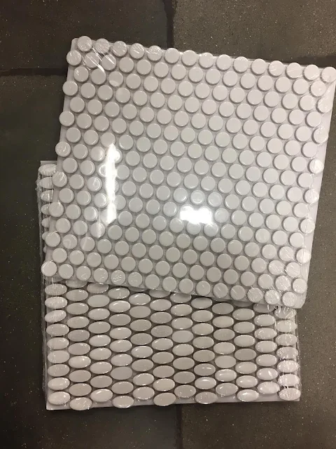 white penny tile