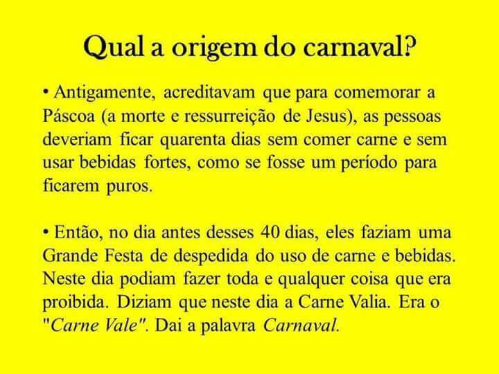 Qual é o verdadeiro significado do carnaval? - REFLEXÕES BÍBLICAS