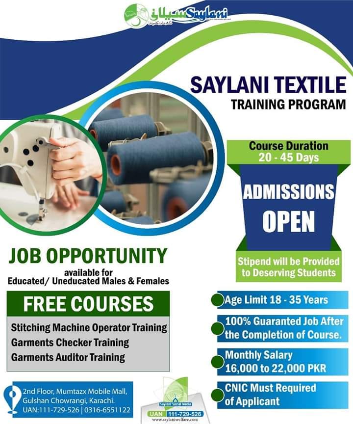 SAYLANI TEXTILE TRAINING PROGRAM