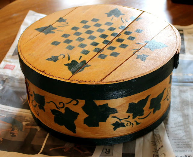 DIY Repurposed Cheese Box A Fun Coffee Themed Side Table Organized Clutter