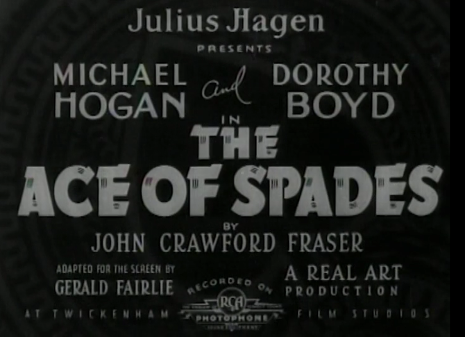 Quota Quickie a Movie Review blog The Ace Of Spades (1935)