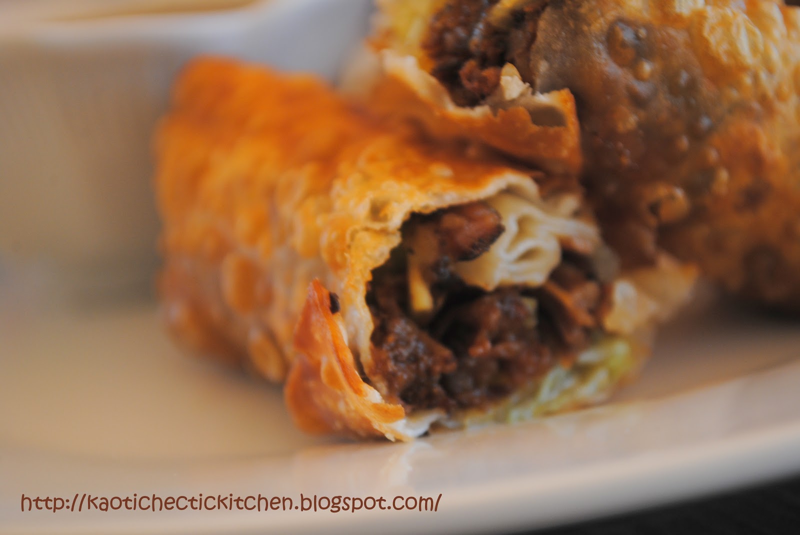 take two tuesday.. left over korean beef/kimchi eggrolls