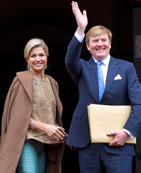 King Willem-Alexander and Queen Máxima hosted the traditional New Year's reception for Dutch guests, dignitaries and representatives at the Royal Palace in Amsterdam