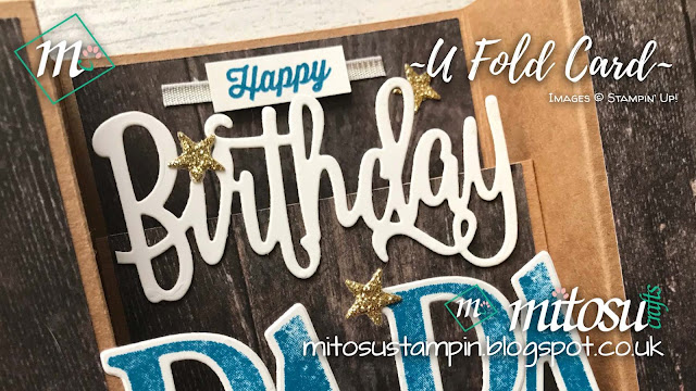 Stampin' Up! Happy Birthday Thinlits U Fold Card Order SU Stampinup Products from Mitosu Crafts UK Online Shop