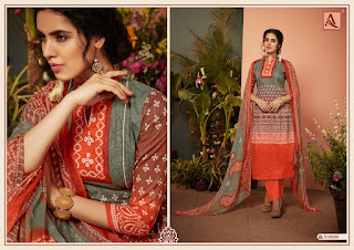 Alok Suits Sara Bandhani print Dress Material catalog