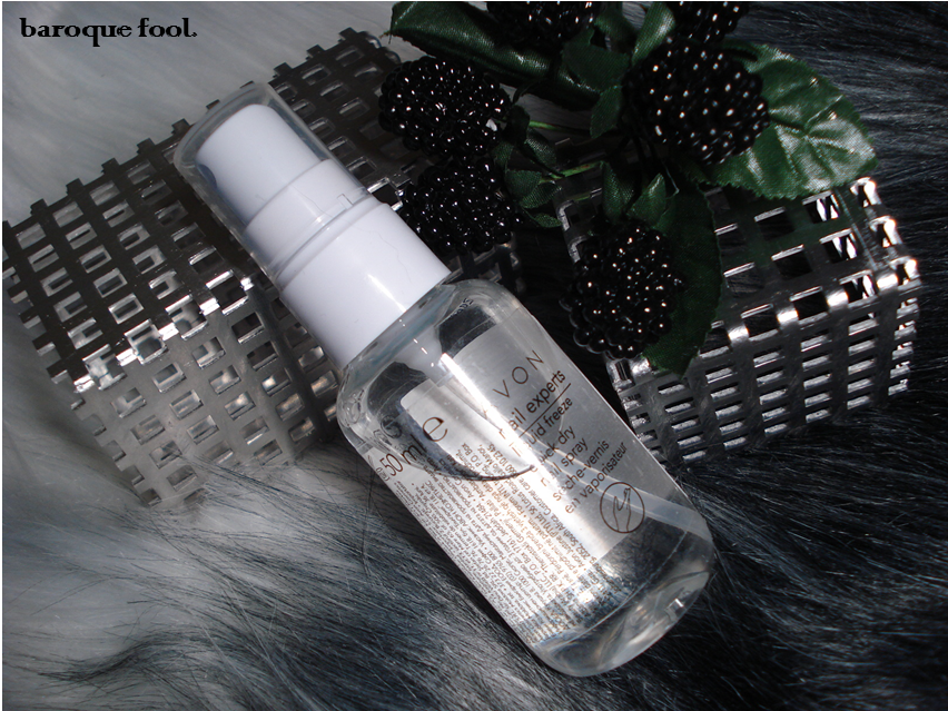 baroque fool AVON nail polish and Quick dry nail spray