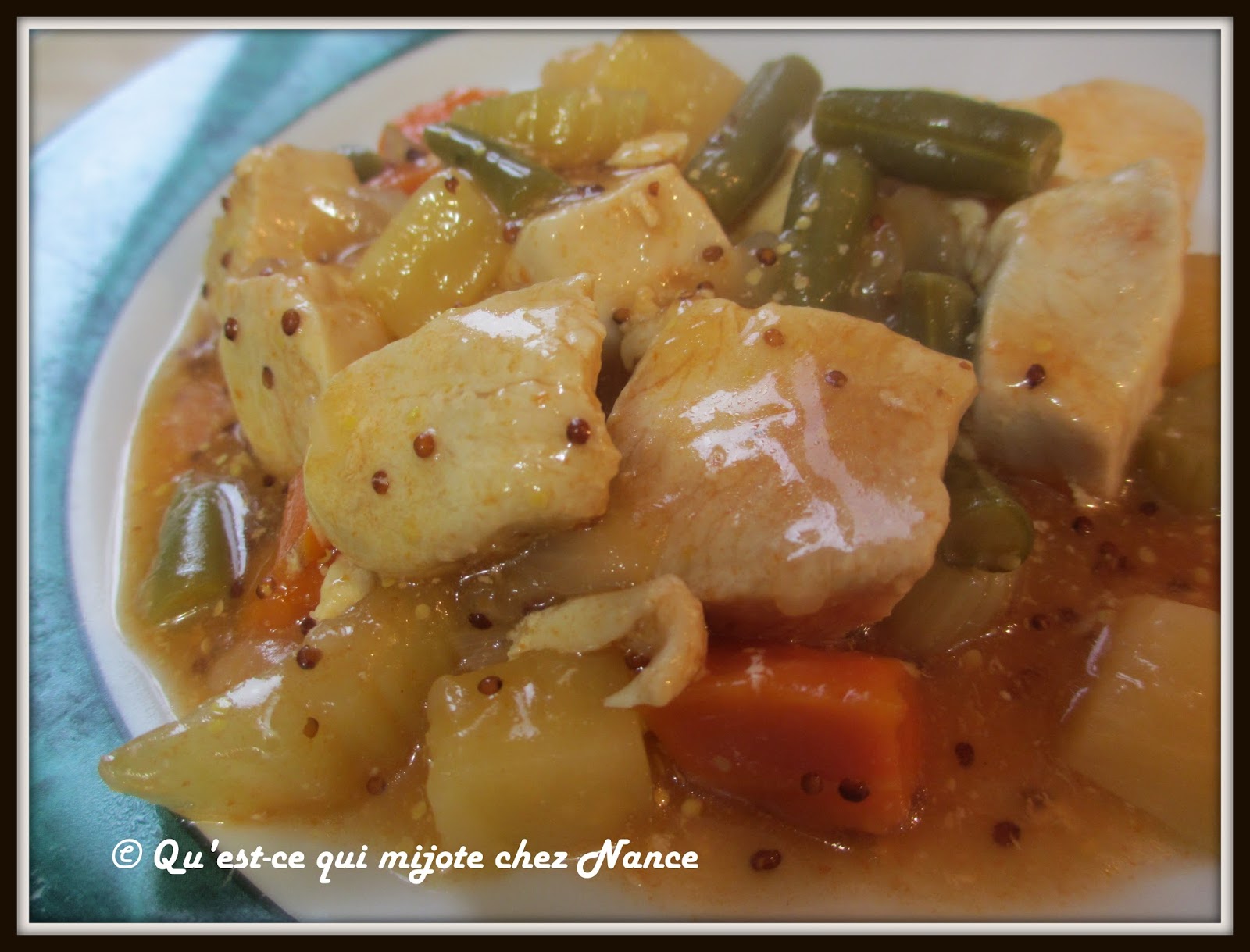 Qu'estce qui mijote chez Nance Mijoté de poulet aux légumes et