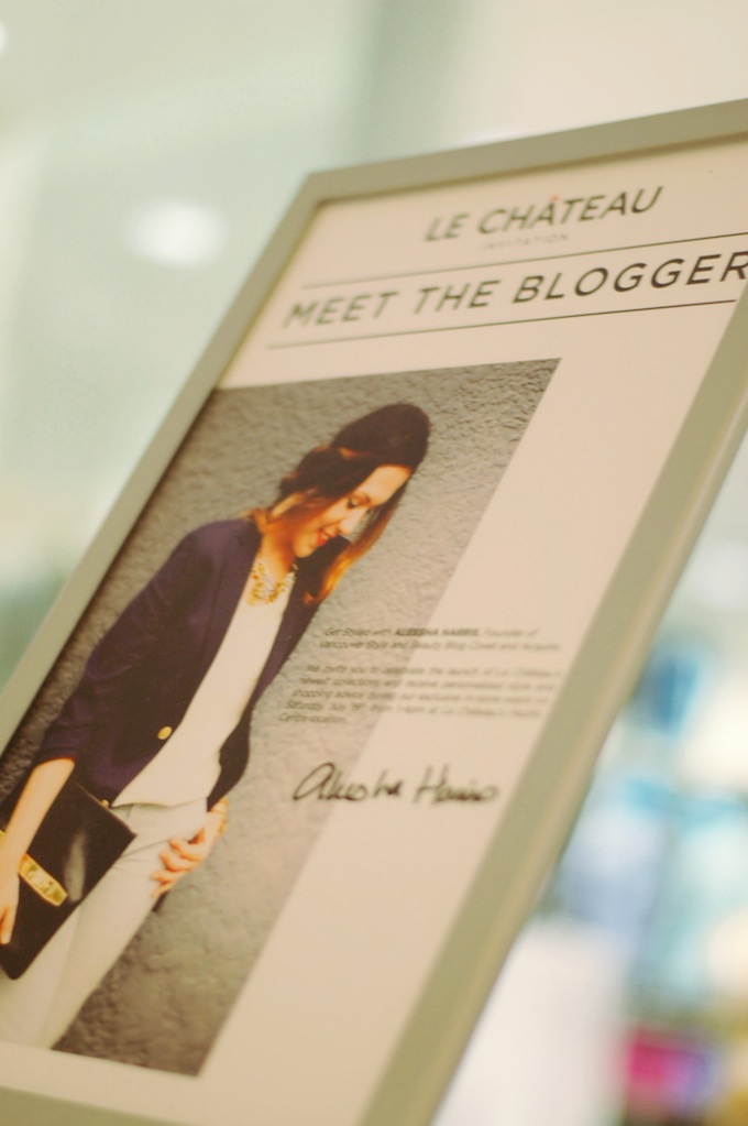 Le Château Meet the Blogger event in Vancouver with Aleesha Harris of Covet and Acquire