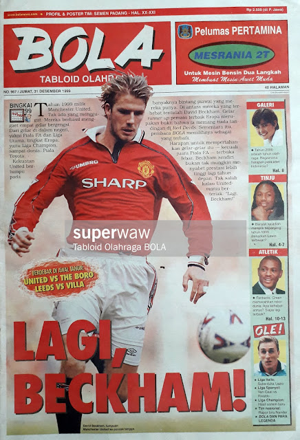 TABLOID BOLA COVER DAVID BECKHAM TABLOID BOLA COVER DAVID BECKHAM