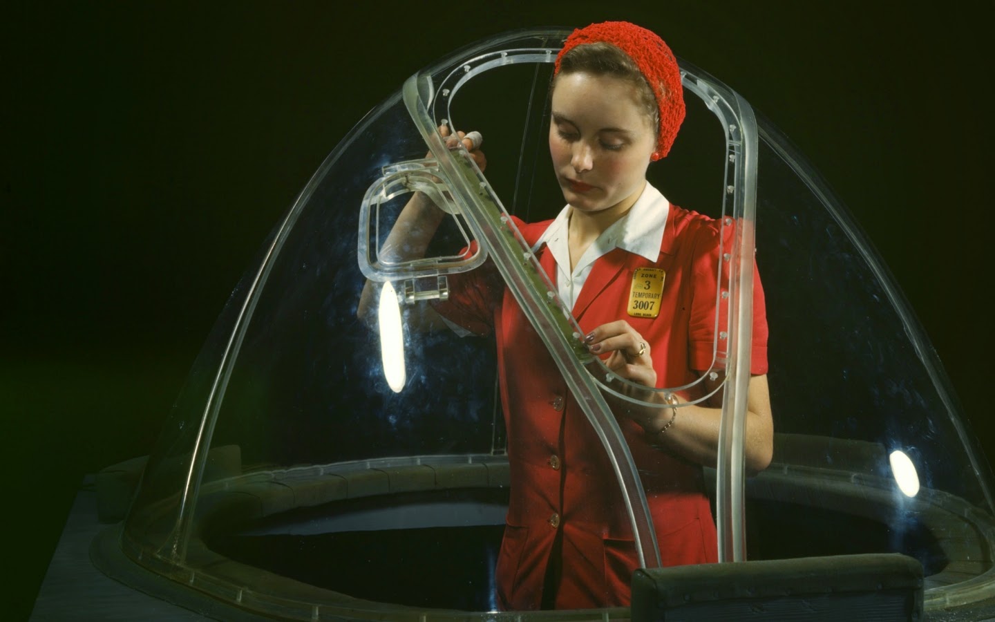 World War Ii In Color Woman Worker In The Douglas Aircraft Company Plant