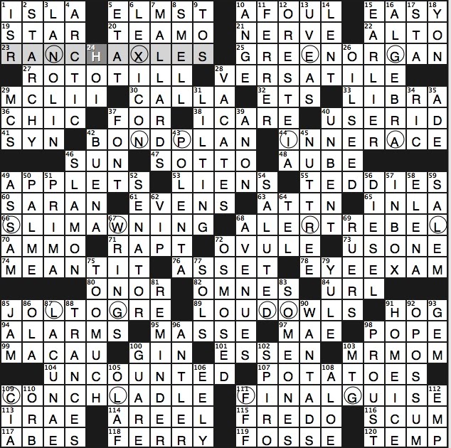 Single minded crossword clue
