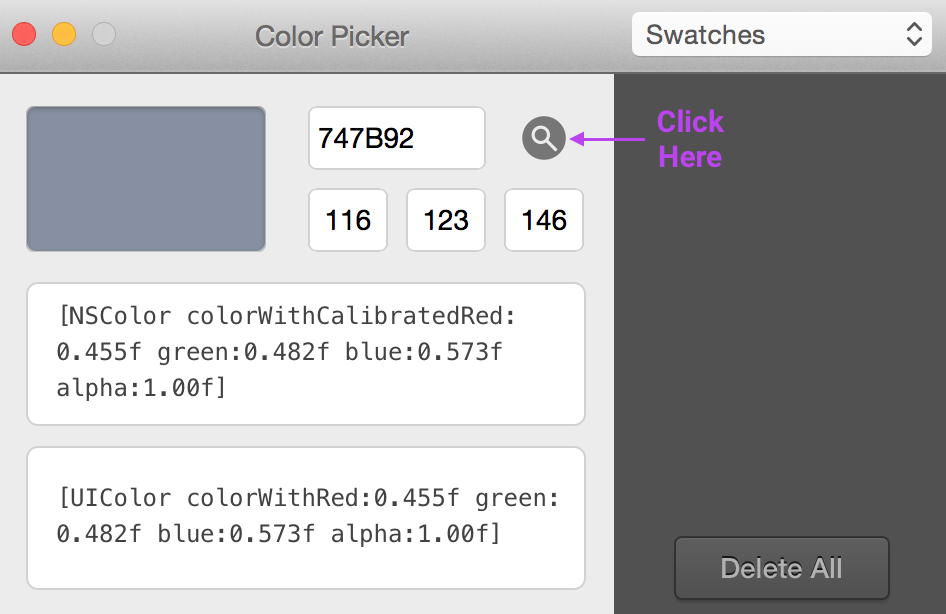 Find Color Code of an Image on your Screen