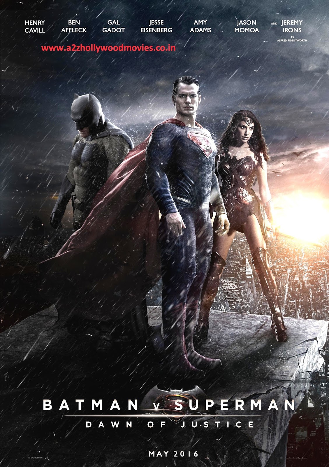 Hollywood Batman vs Superman Dawn of Justice (2016) Movie Poster