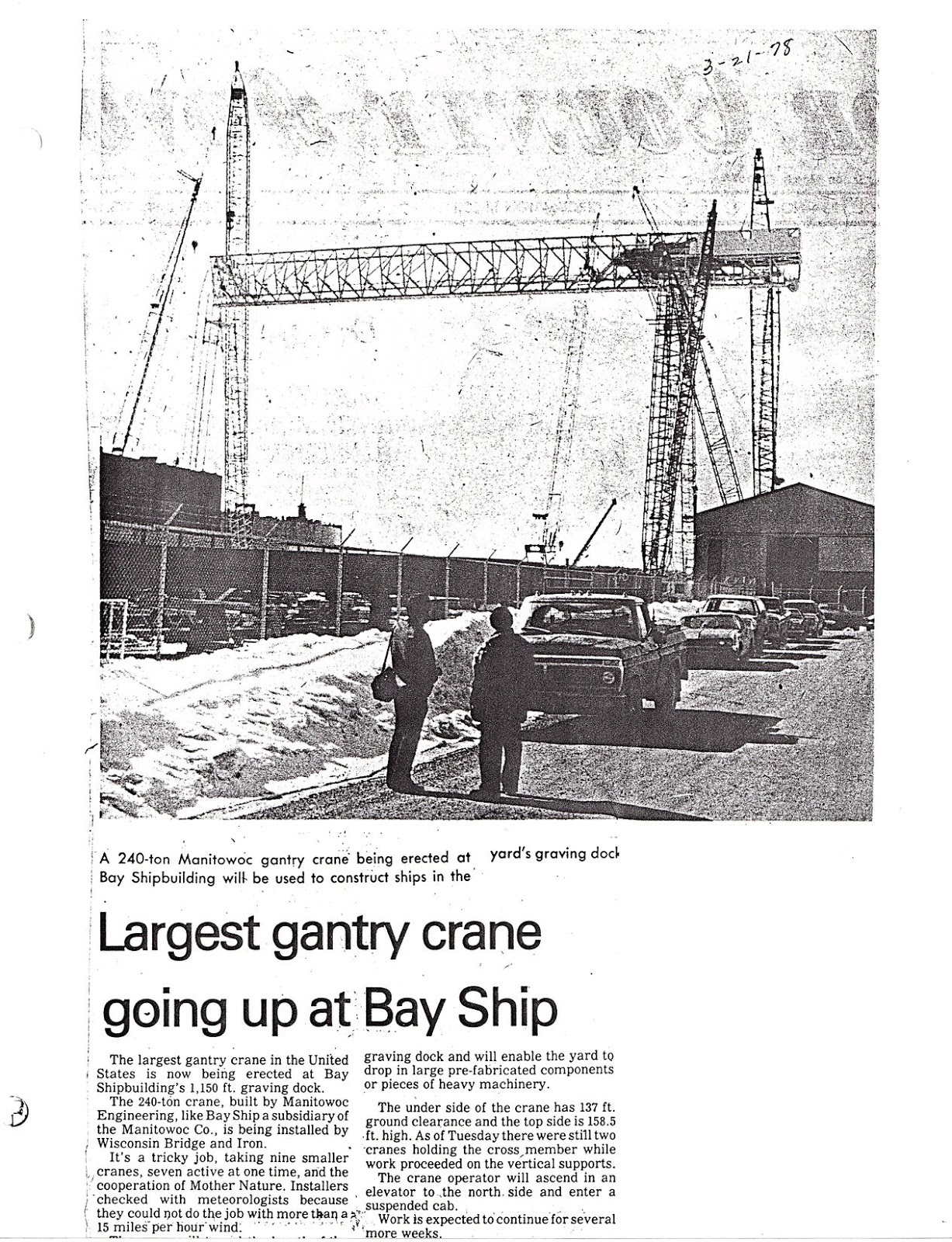 Towns and Nature Sturgeon Bay, WI Fincantieri Bay Shipbuilding (FBS