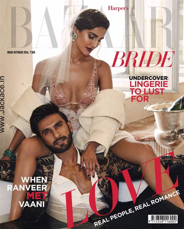 Hotness Overloaded: Ranveer Singh And Vaani Kapoor On The Cover Page of Harper'sBazaar Bride
