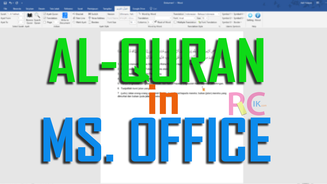 Quran in ms word 2007 Quran in ms word 2007