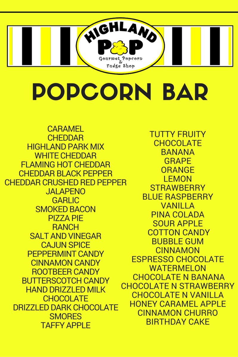 Popcorn Bar Party with Highland Pop | all dressed up with nothing to drink...