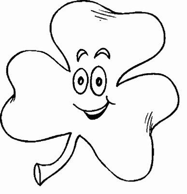 smiling shamrocks coloring pages