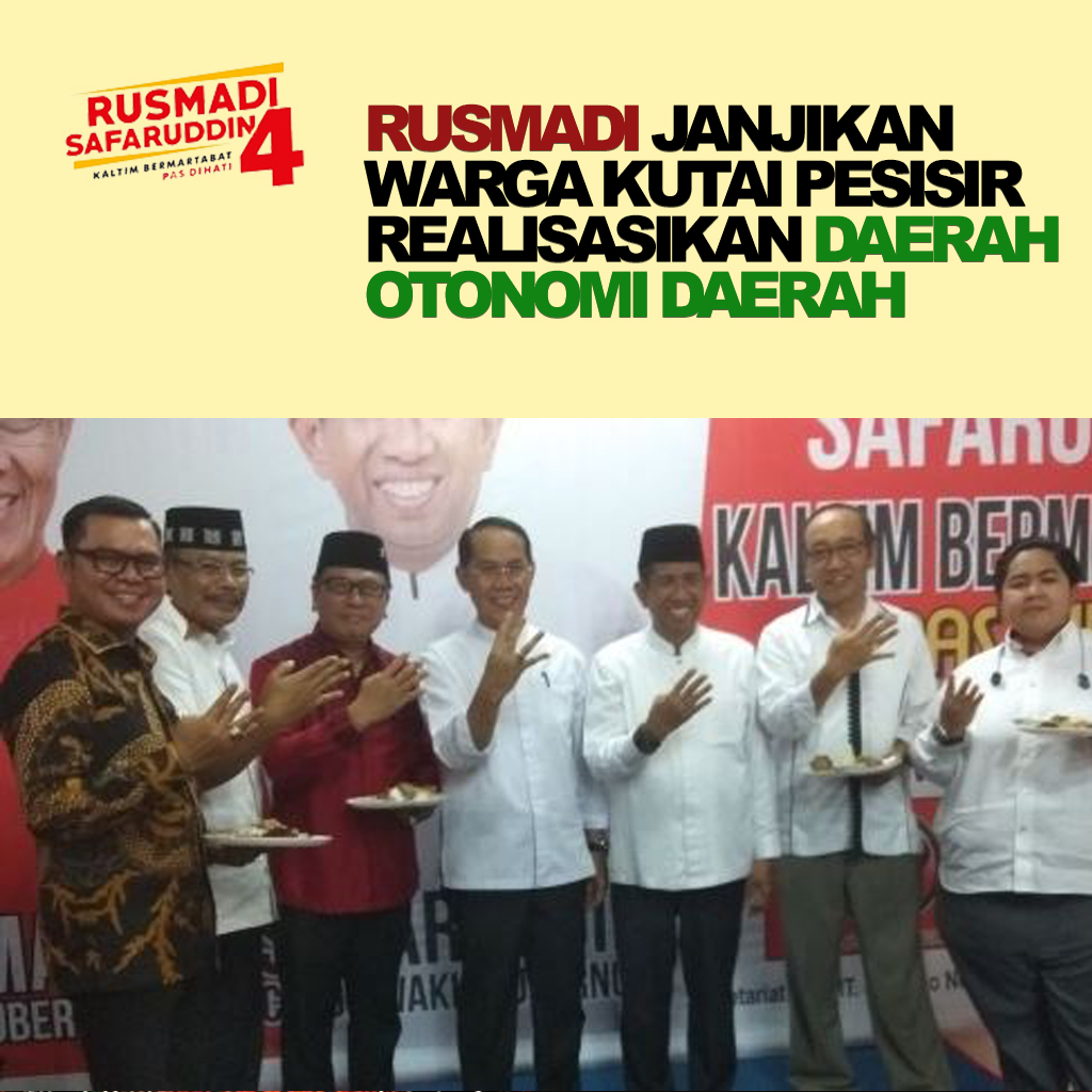 Rusmadi Janjikan Warga Kutai Pesisir Realisasikan Otonomi Daerah