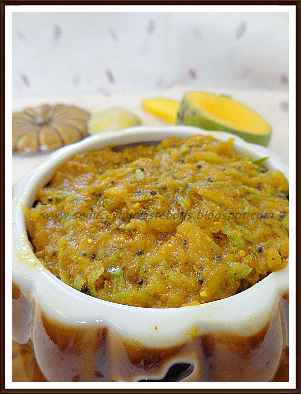 Seduce Your Tastebuds... Instant Jaggery Mustard Mango Pickle