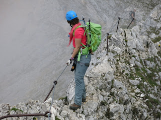 Claudia an der letzten versicherten Passage