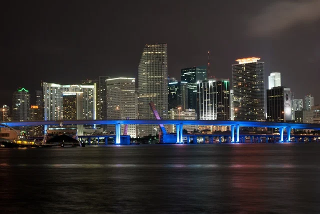 Cityscape of Florida at night