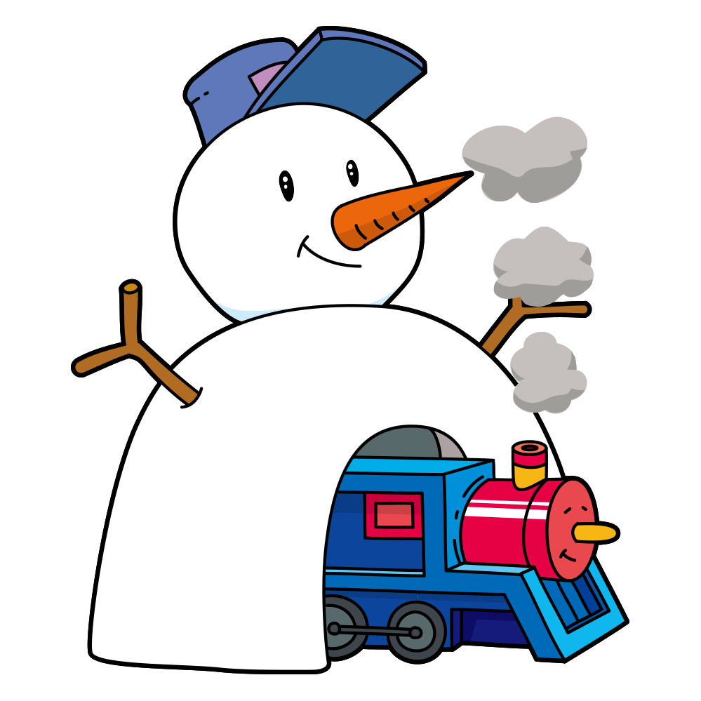 機関車雪だるま
