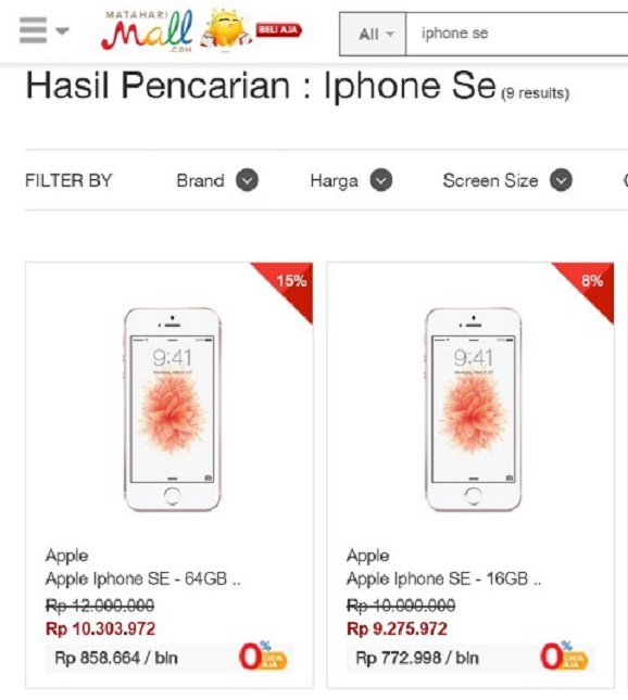 Tanpa ada Sertifikat, Apple iPhone SE sudah ada di beberapa basis e-commerce Indonesia 