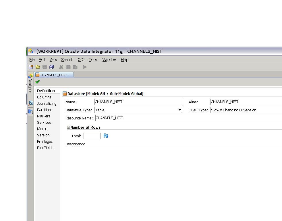 Slowly Changing Dimension (SCD) with ODI