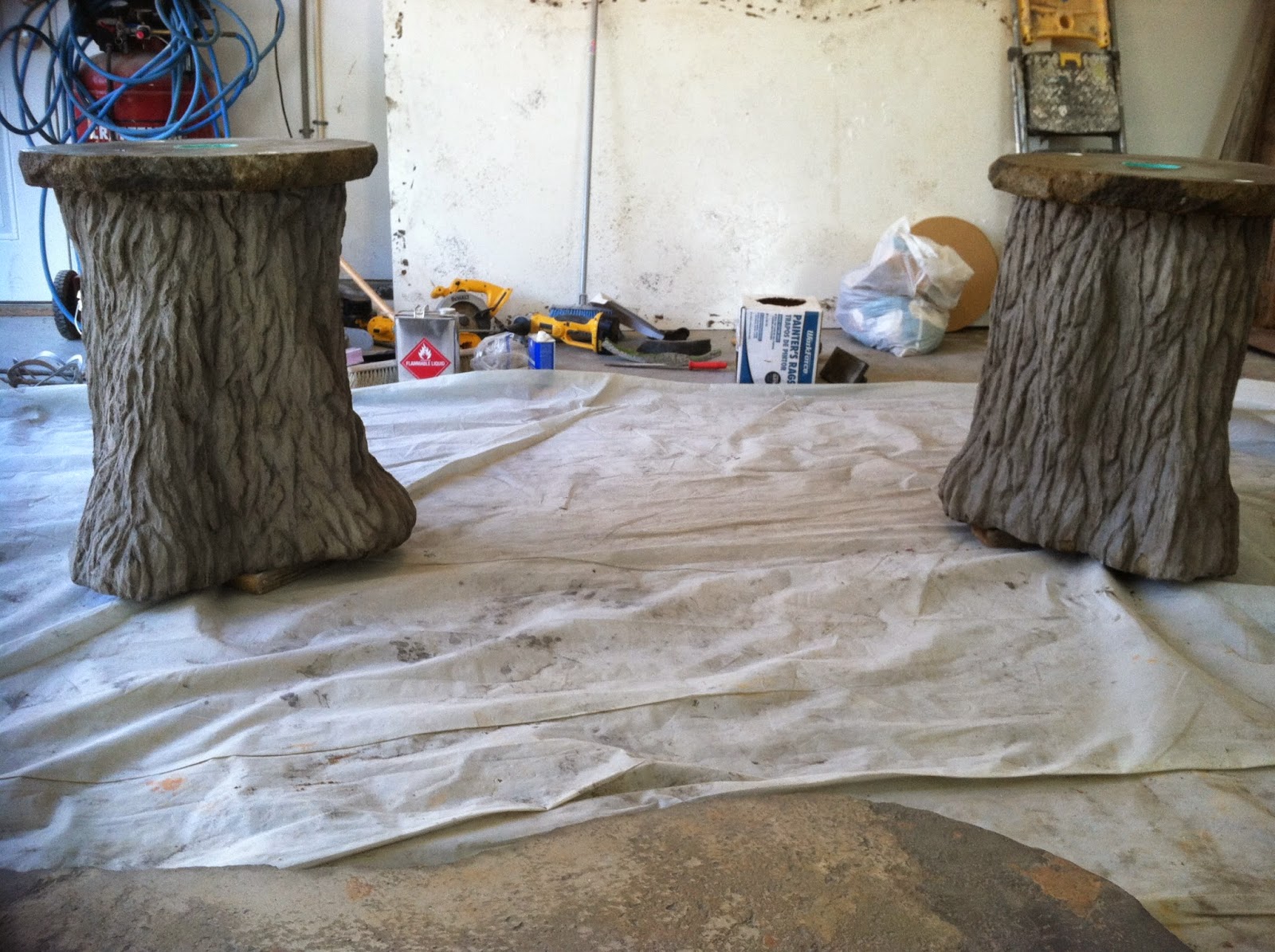 Бревно из бетона своими руками