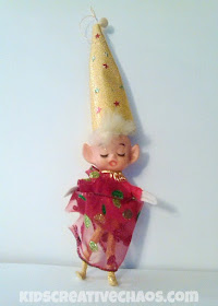 Vintage Elf on the Shelf Ornament