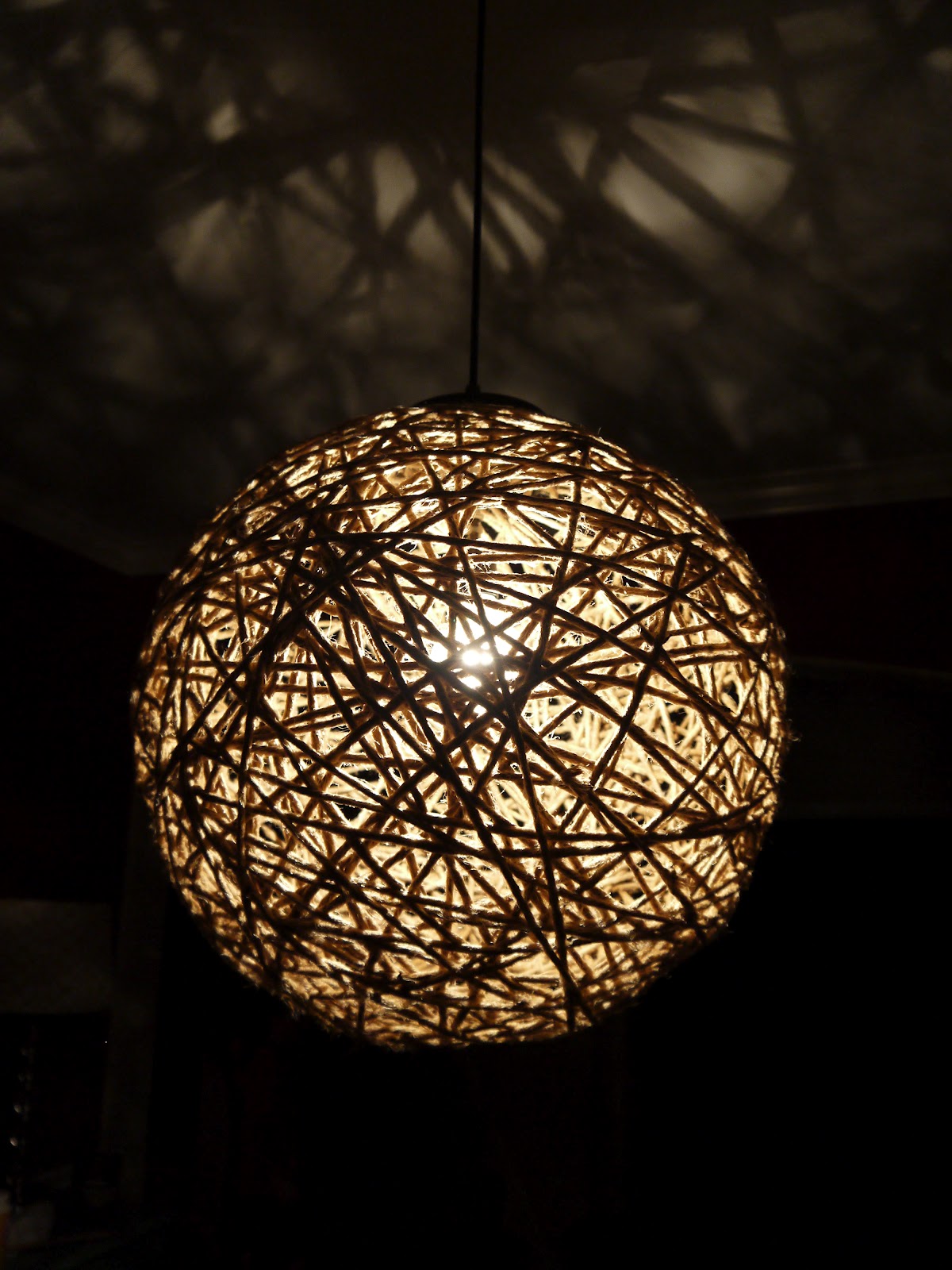 So much to dew How to make a twine wrapped light fixture