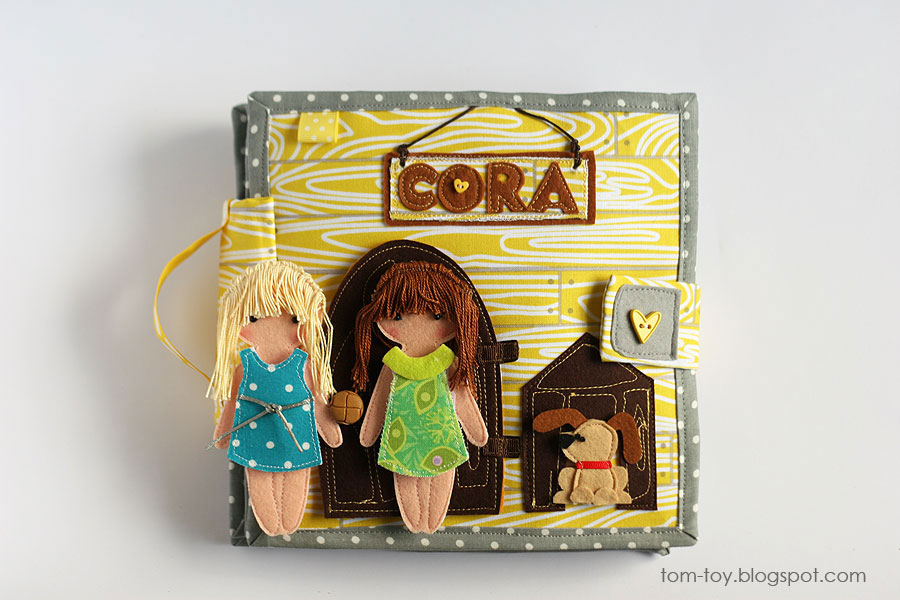 Cora's dollhouse, travel dollhouse, quiet busy book for girls, развивающая книжка, кукольный домик