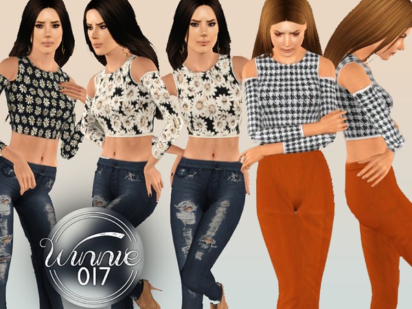 Best Daily Sims 3: S3 Basic Crop Tops - Set by winnie017
