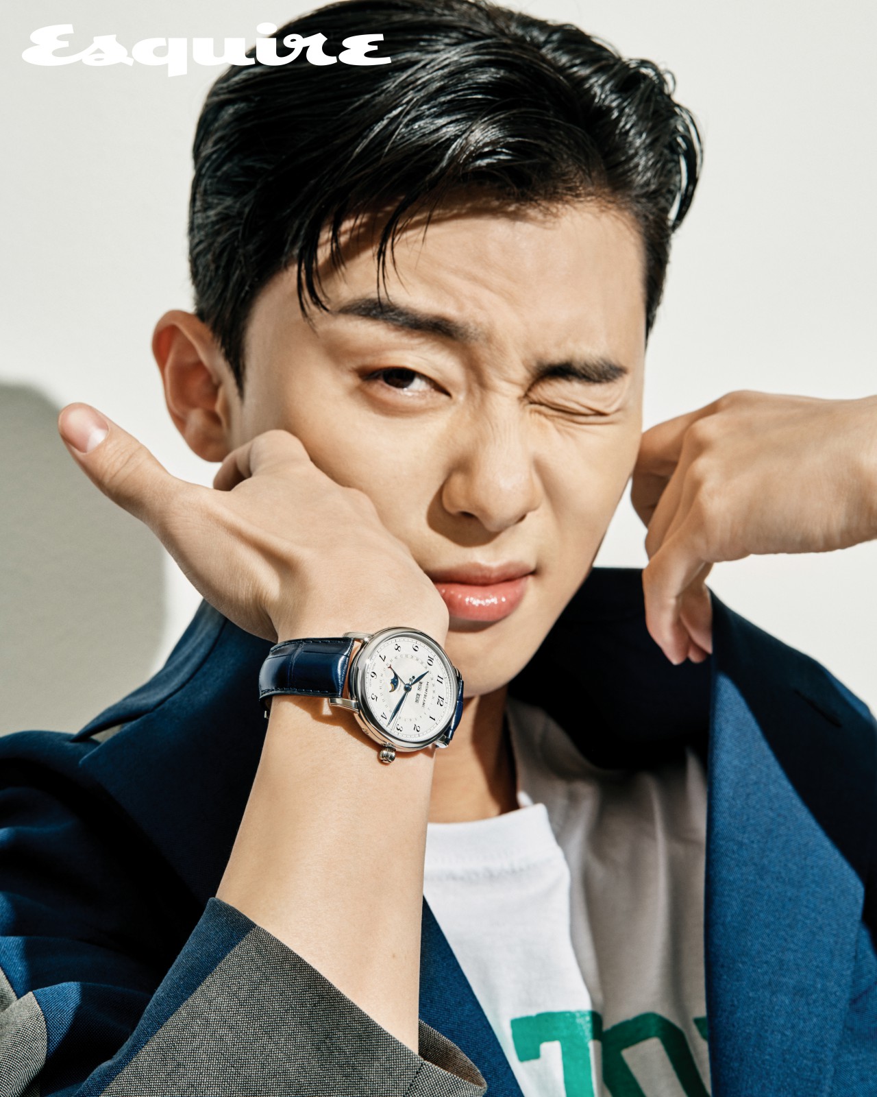 Park Seo Joon Models Montblanc Watches in Esquire Korea - POPdramatic