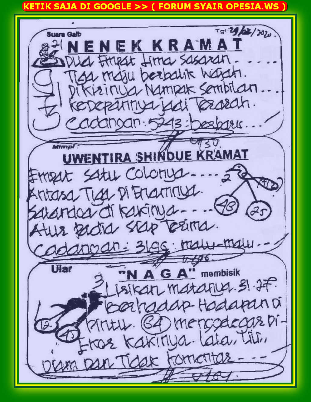 1 New Message Kode Syair Singapore 29 Februari 2020 Forum Syair Togel Hongkong Singapura Sydney