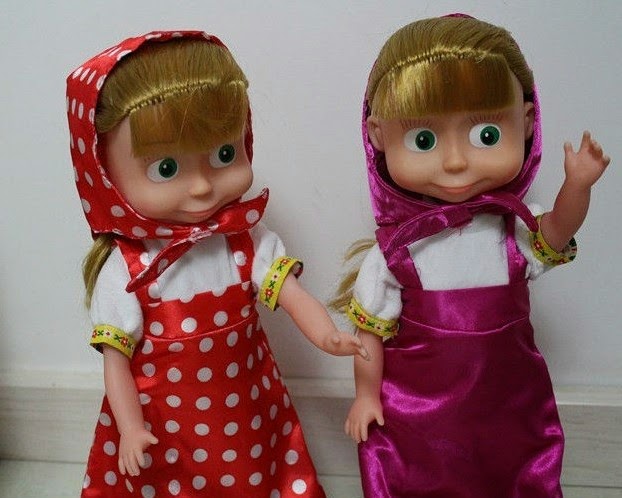 Gambar Boneka Masha and The Bear Lucu Funny Dolls for Kids