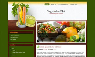 Vegetarian Diet Blogger Template