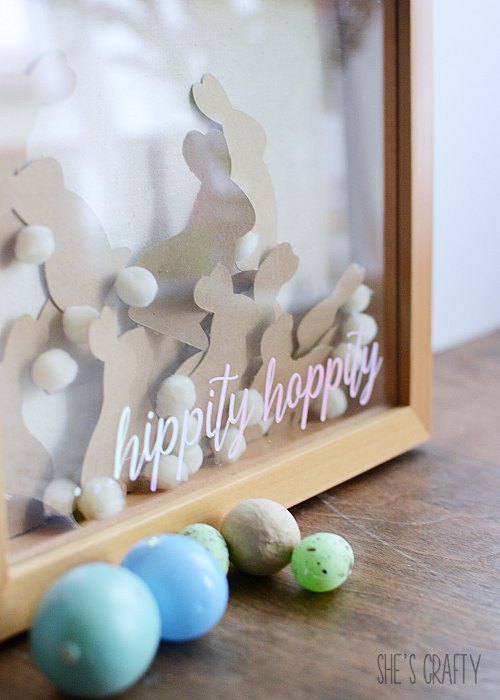 Easter Shadow Box. Happy Easter, Easter Egg. Custom Made Easter Gift in an 8x8  Shadow Box Frame. Table or Wall Decor 