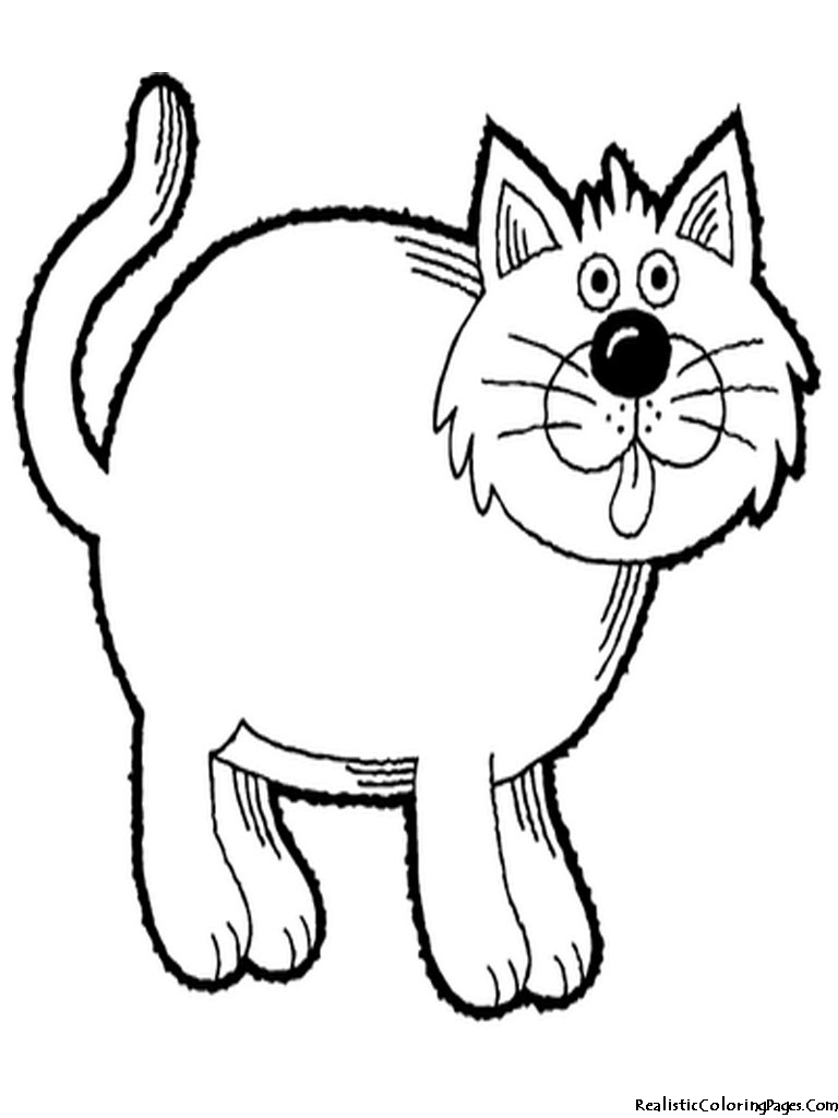 realistic cat coloring pages printable - photo #19