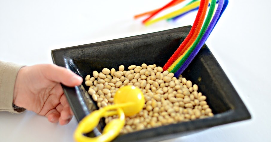 Pot of Gold Fine Motor Sensory Play - And Next Comes L