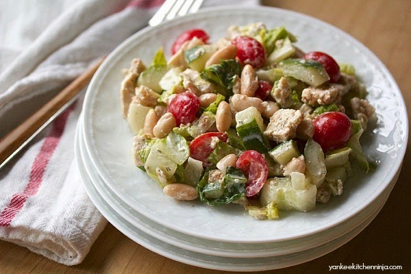 Naan fattoush: a healthy, hearty meal salad