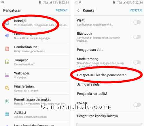 Cara Membagi Internet Hp Samsung J2 Prime Ke Laptop Via Kabel Data Dunia Android